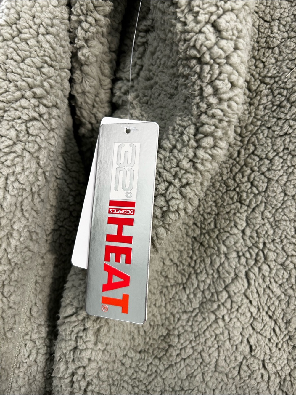 32 Degrees | Sherpa Jacket | Seagrass with Olive Trim | XL - Picture 14 of 14